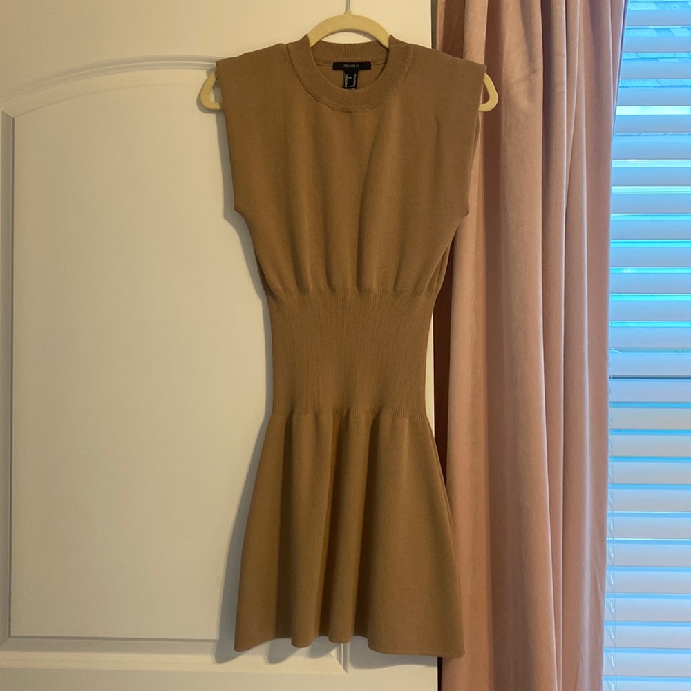 NWOT tan sweater dress